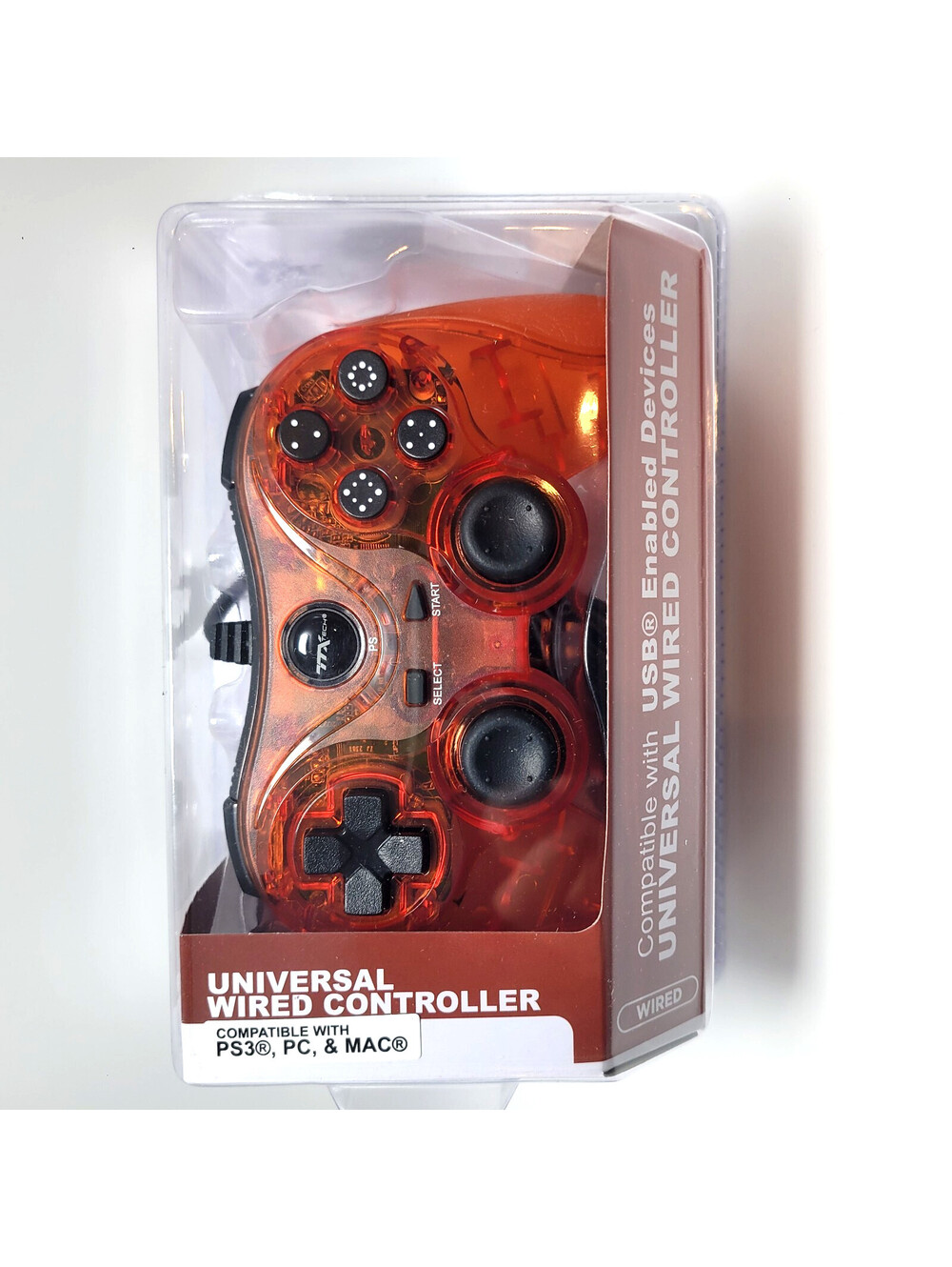 PlayStation 3 Wired Controller PS3 / PC / USB TTX Tech - Clear Red - NEW IN BOX!